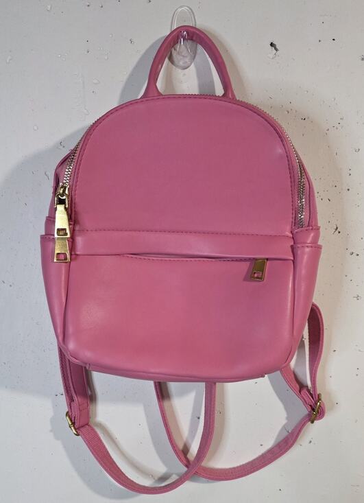 PINK Handbags - Melie Bianco Pink Mini Backpack Vegan Leather Gold Hardware Cute Purse